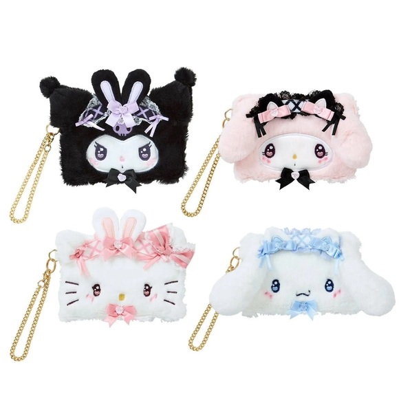 BNWT Japan Sanrio Original Card holder Case with wristlet chain - Cinnamoroll - Picture 3 of 5